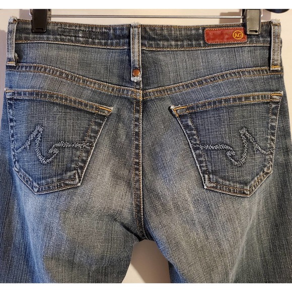 AG Adriano Goldschmied The Kiss Straight Leg Medium Stone Wash Jeans Women's 27R - Picture 4 of 9